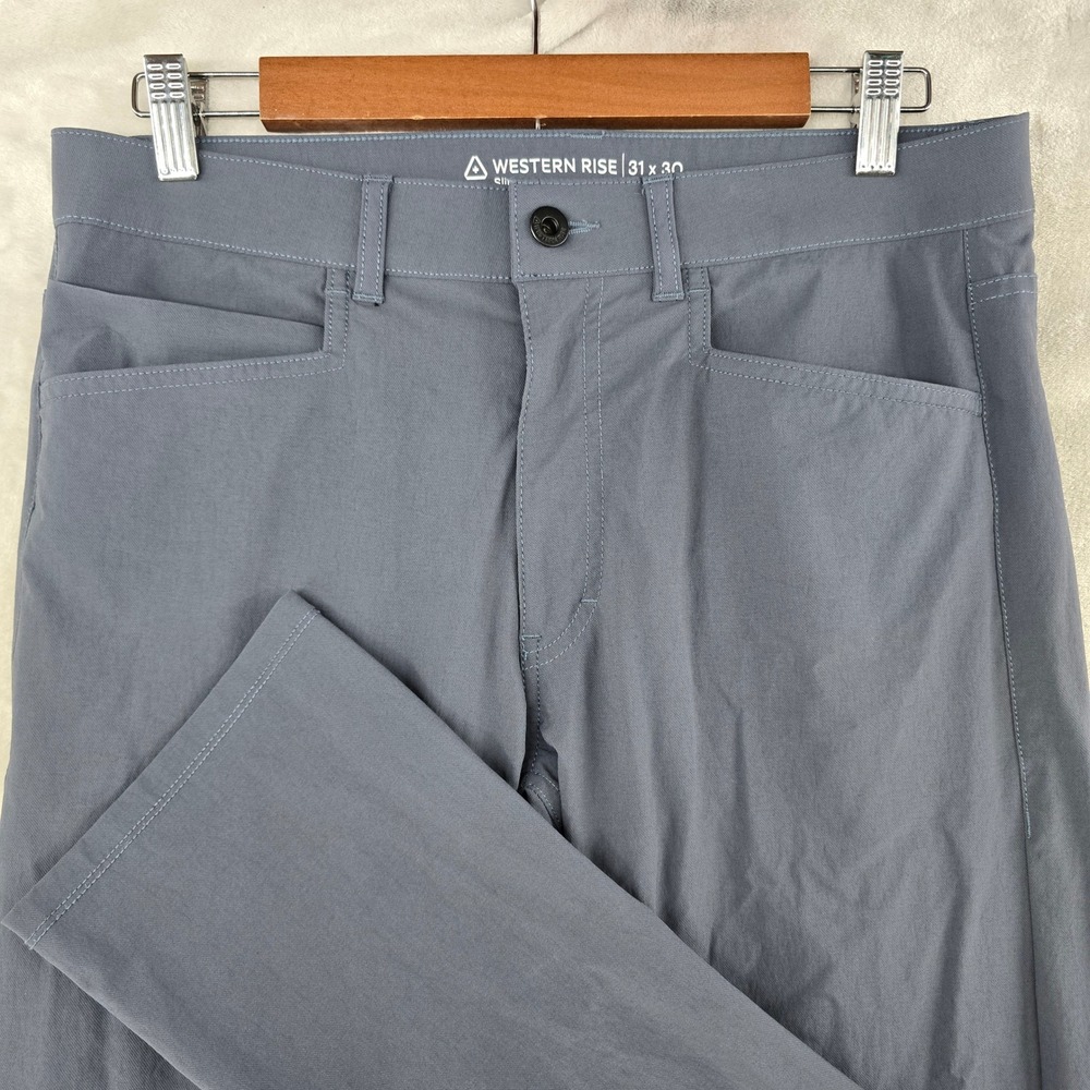 Western Rise Evolution Pant Mens 31x30‎ Grey Slim Fit 4-Way Stretch Tech Chino